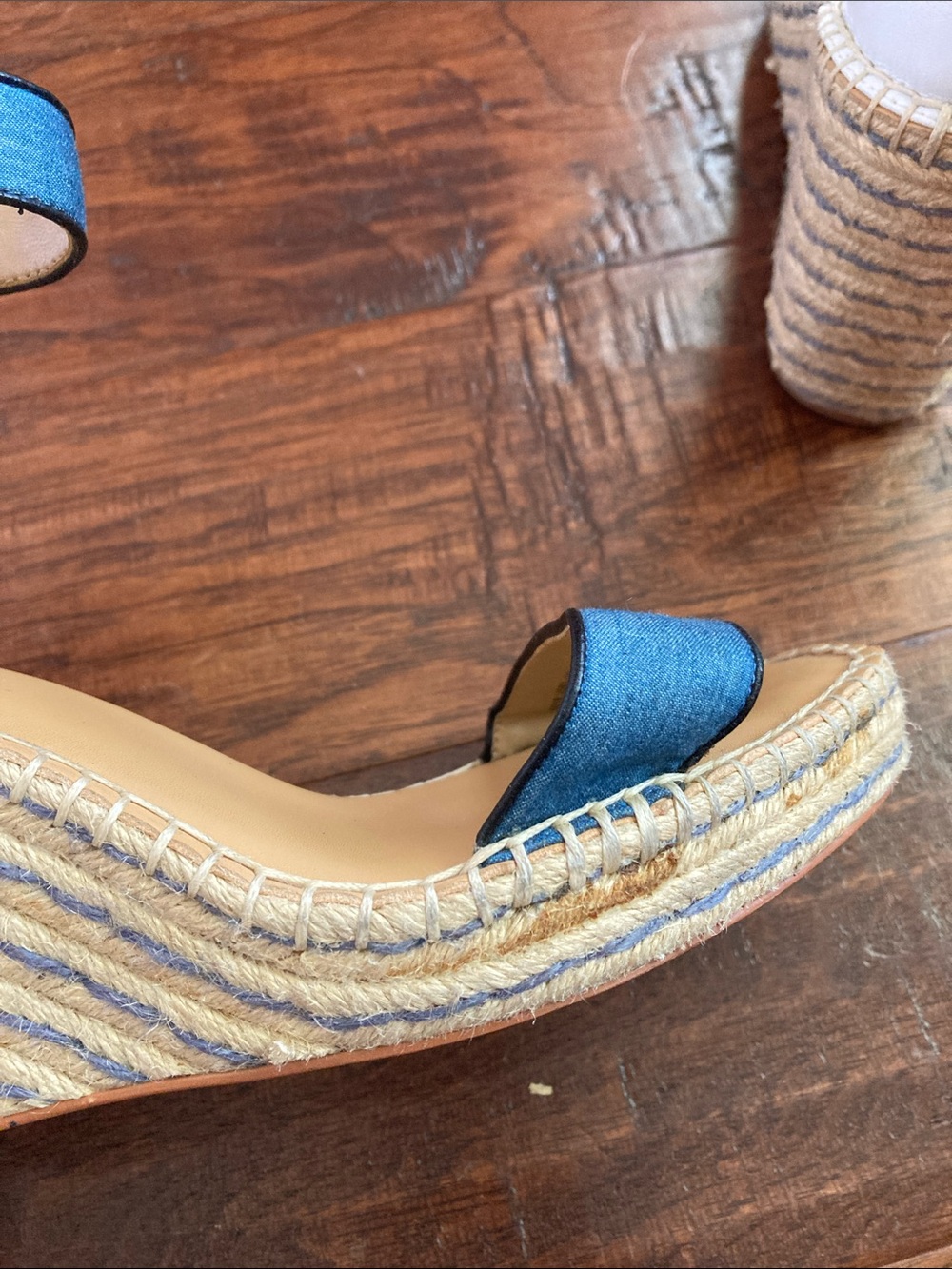 Cabi “Parker” Espadrille Wedge Sandals with Ankle Strap - Picture 10 of 15